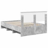 Bed Frame Concrete Grey 120 x 123 cm Engineered Wood 3408868