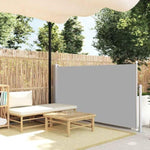 Patio Retractable Side Awning 120x500 cm Grey 48392