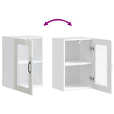 Kitchen Wall Cabinet with Glass Door Porto High Gloss White 854009