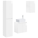 Bathroom Furniture Set 3 pcs High Gloss White 3406077
