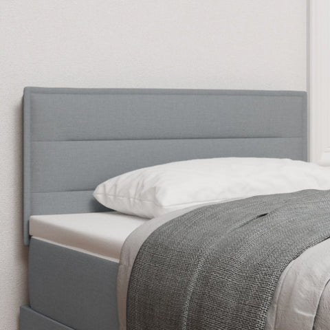 ZNTS LED Headboard Lines Design Light Grey 90 cm Fabric 3337971