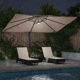 Umbrella Taupe 351 x 250 x 253 cm Polyester and Aluminium 42003362