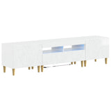 5 Piece LED TV Cabinet High Gloss White Engineered Wood 3416763