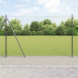 Welded Wire Fence with Concrete Base 10 x 1.4 m 3350912