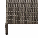 Room Divider Folding Manual Grey 195 x 180 cm Poly Rattan 42003674