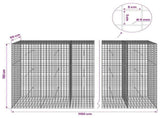 Gabion with 5 mm Wire and 5x5 cm Mesh 1150x50x150 cm 3464297
