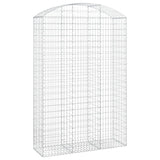 Arched Gabion Basket 150x50x220/240 cm Galvanised Iron 153461