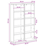 CD Cabinet 2 pcs White 33 x 23.5 x 97.5 cm Engineered Wood 8012691