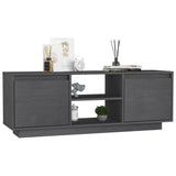TV Cabinet Grey 110x30x40 cm Solid Pinewood 809902