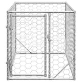 Outdoor Dog Kennel with Door 2x1x1 m Galvanised Steel 4105410