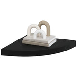 Floating Corner Shelves 4 pcs Black 35x35x3.8 cm MDF 323921