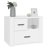 ZNTS Bedside Cabinet White 60x36x45 cm Engineered Wood 816736