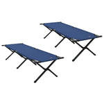 Folding Camping Bed Folding Manual Blue Oxford fabric 42003180