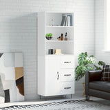 Highboard White 69.5x34x180 cm Engineered Wood 3189437