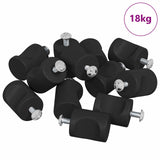 Cabinet Knobs 968 pcs Black Iron 864745
