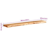 Wall Shelves 2 pcs 100x20x3.5 cm Solid Wood Acacia 373627