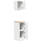 Garage Cabinets 2 pcs White Engineered Wood 3328287