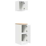 ZNTS Garage Cabinets 2 pcs White Engineered Wood 3328287