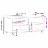 TV Cabinet Black 90 x 35 x 40.5 cm Engineered wood 861981