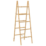 Double Towel Ladder with 5 Rungs Bamboo 50x160 cm 243714