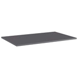 805360 Bookshelf Boards 4 pcs High Gloss Grey 80x50x1,5 cm Engineered Wood