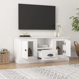 TV Cabinet High Gloss White 100x35.5x45 cm Engineered Wood 816458
