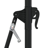 Wall-mounted Garden Parasol with LEDs 300 cm Black 312528