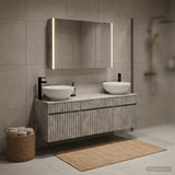 Bathroom Cabinet Set 4 pcs Concrete Grey Engineered Wood 3406626
