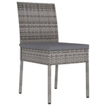 ZNTS 5 Piece Outdoor Dining Set with Cushions Poly Rattan Grey 3100403