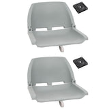 4 Piece Foldable Boat Seat Set Grey 272240