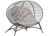 Egg Chair with Cushion & Side Pocket - Light Grey T3398P328044