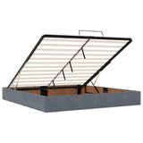 Ottoman Bed with Mattresses Dark Grey 160x200cm Velvet 3313482