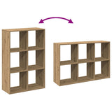 Room Divider Bookcase Artisan Oak 69.5x29x103.5 cm Engineered Wood 858020