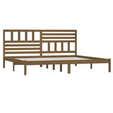 Bed Frame Honey Brown Solid Pine Wood 200x200 cm Durable 3101046