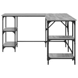 Desk Grey Sonoma 139x139x75 cm Engineered Wood 837595
