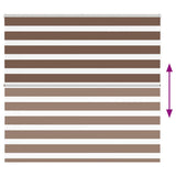 Zebra Blind Brown 160x150 cm Fabric Width 155.9 cm Polyester 4014351