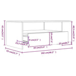 Coffee Table White 102x55x42 cm Engineered Wood 810917