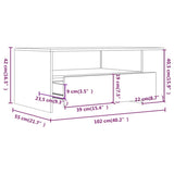 Coffee Table White 102x55x42 cm Engineered Wood 810917