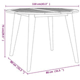 Garden Table Brown Solid Acacia wood Medium Durable 310301