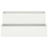 Garden Planter White 100 x 60 x 45 cm Cold-rolled Steel 865870