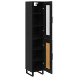 Highboard Black Oak 34.5 x 34 x 180 cm Engineered Wood 3416208
