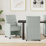 Dining Chairs with Wheels 2 pcs Light grey 58 x 67 x 97 cm 42017866