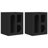 Bedside Table 2 pcs Black 40 x 35 x 50 cm Engineered Wood 891247