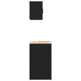 ZNTS Garage Cabinets 2 pcs Black Engineered Wood 3328333