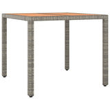 3 Piece Garden Dining Set Grey Poly Rattan&Solid Wood Acacia 3157627