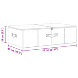 Storage Boxes 2 pcs Fabric 70x40x18 cm Cream 332908