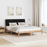Bed Frame with Headboard Brown 160 x 200 cm Solid Pine Wood 3394410