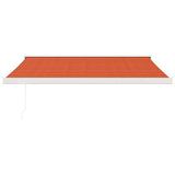 Retractable Awning Orange and Brown 3x2.5 m Fabric and Aluminium 3154541