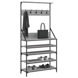 Clothes Rack with Shoe Storage Grey Sonoma 90x34x184 cm 837880