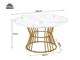White with Metal Leg , Kitchen Table, Sturdy Metal Frame, Modern Marble or Dining Tables, N639P264555O